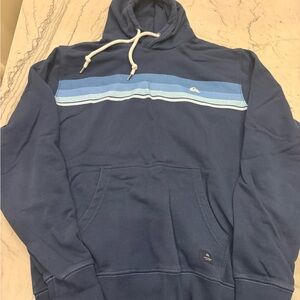 Quiksilver Navy and Light Blue Hoodie